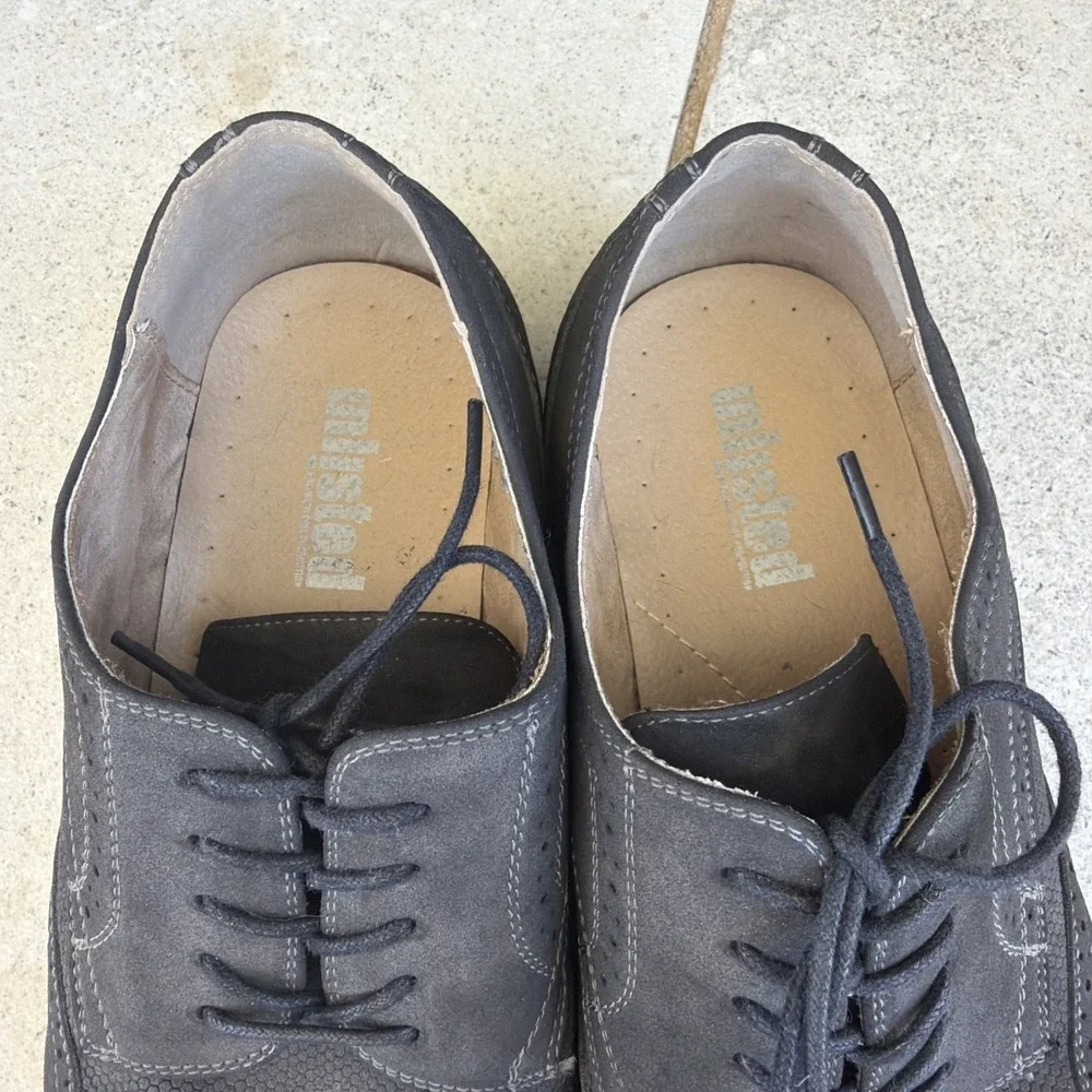 Kenneth Cole Reaction Mens Dark Grey Wingtip Oxford Dress Shoes Brogue‎ 13M